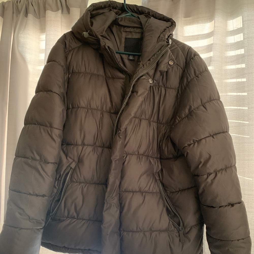 H&M Zipper/Button Puffer Jacket